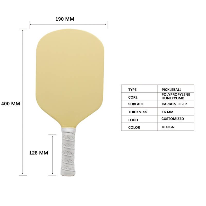 T700 Carbon Fiber Pickle Rackets Polypropylene Honeycomb Core Pickle ...
